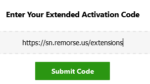 pasting custom extensions